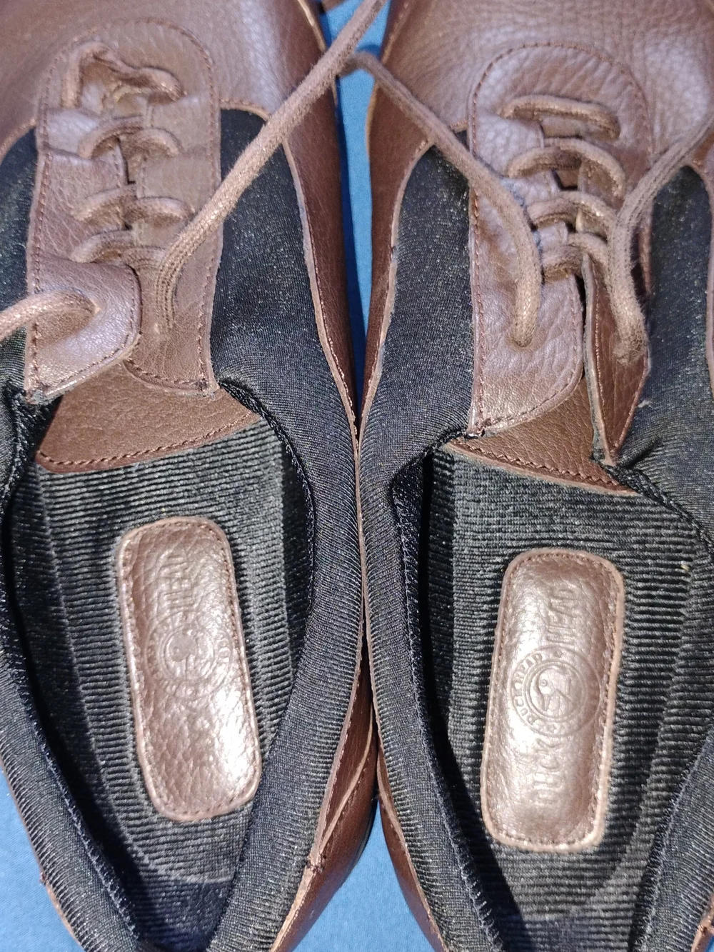Duckhead Lace Up Shoes Wm Sz 9.5M Brown Faux Leather Cushioned #189202 EUC